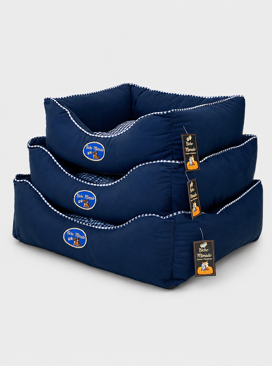 Conjunto 3 Camas Quadrada Luxo Suede Pet - Cachorro e Gato - Image 4