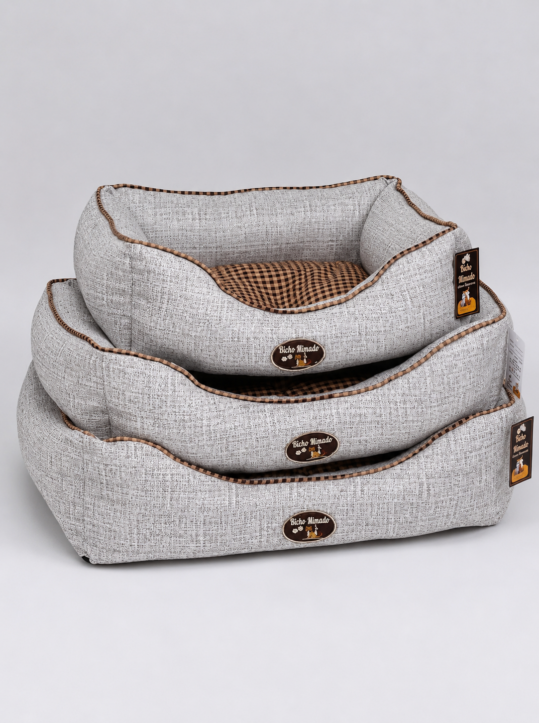 Conjunto 3 Camas Quadrada Luxo Suede Pet - Cachorro e Gato - Image 2